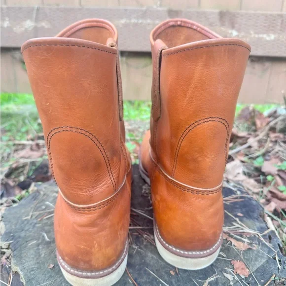Red Wing Shoes Pecos Tan Leather Men's Boots - Picture 6 of 7
